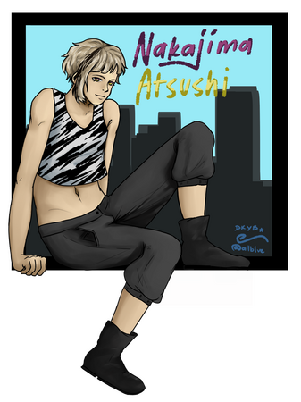 bsd atsushi - tiger cropped top